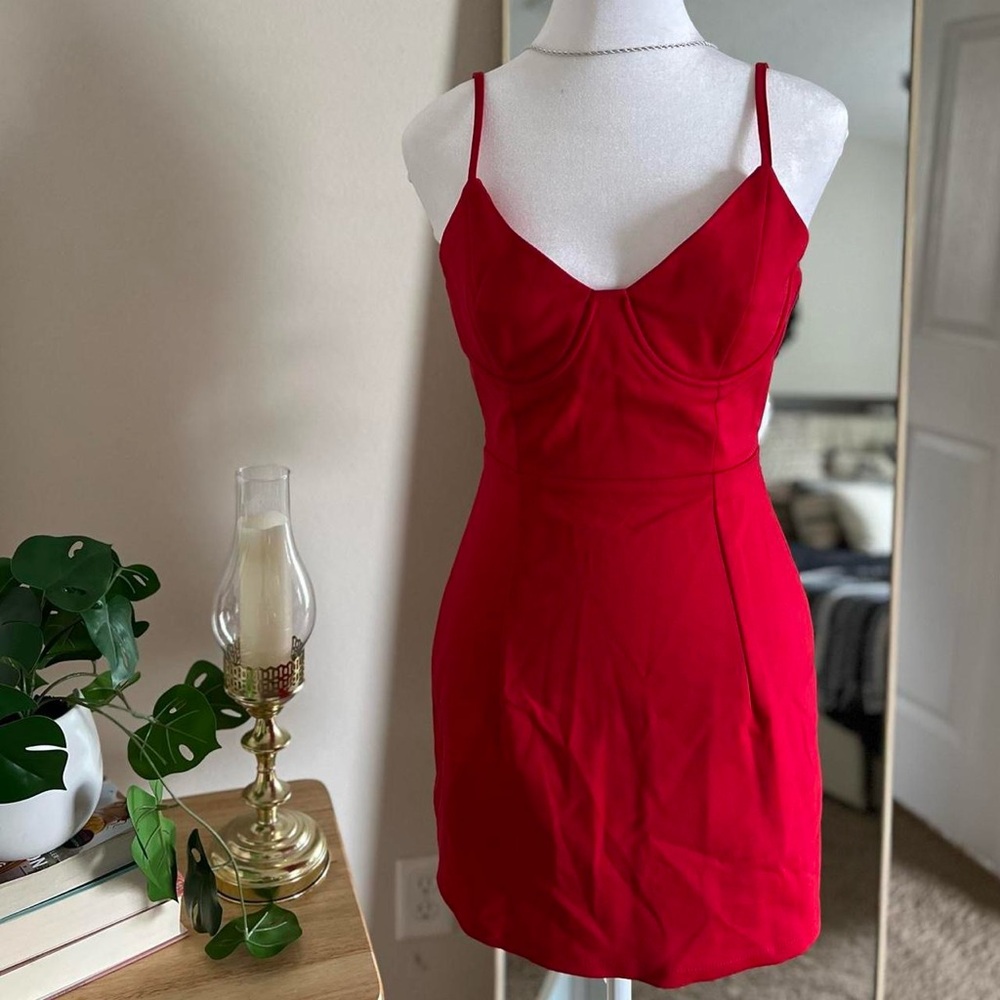 Princess Polly Red Sheath Mini Dress Spaghetti Strap